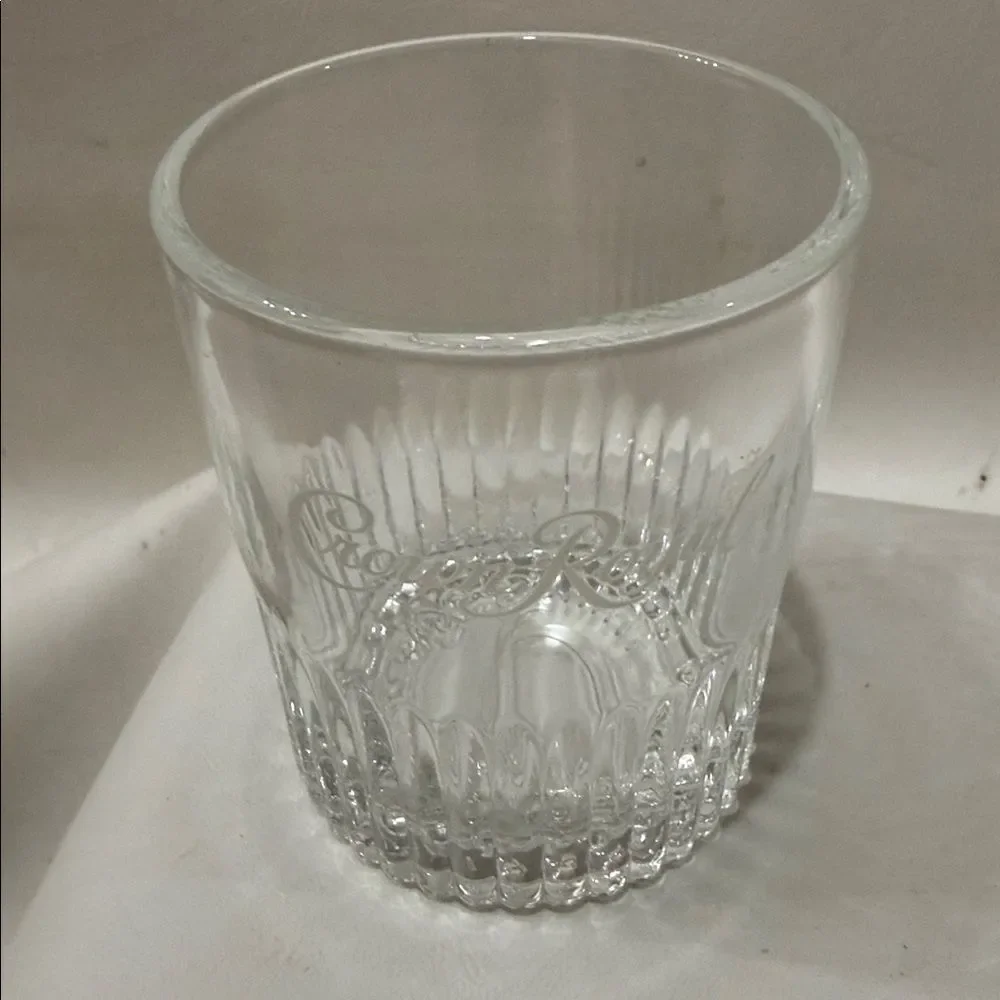 Crown Royal Crystal Glass 10 Ounces Bar Cocktail Rocks 3 In Round 3 1/2 In Tall